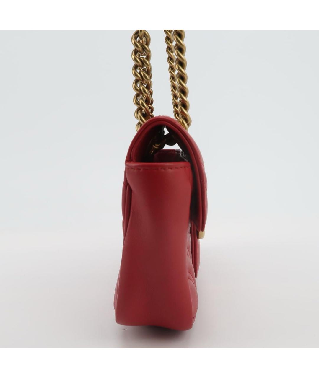 GUCCI Красная кожаная сумка через плечо, фото 3