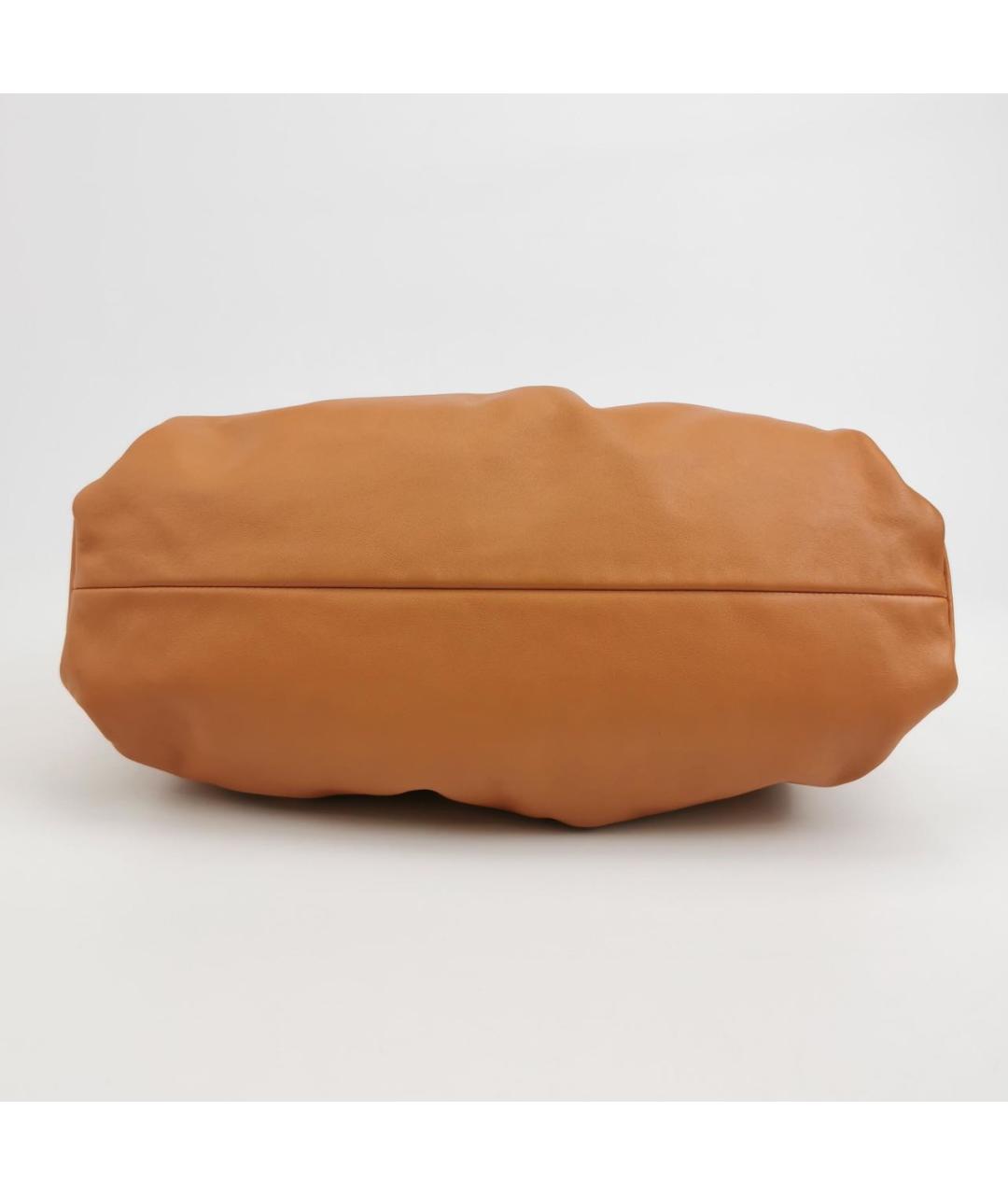 BOTTEGA VENETA Оранжевая кожаная сумка с короткими ручками, фото 5