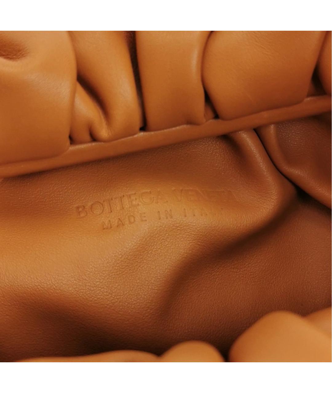 BOTTEGA VENETA Оранжевая кожаная сумка с короткими ручками, фото 7