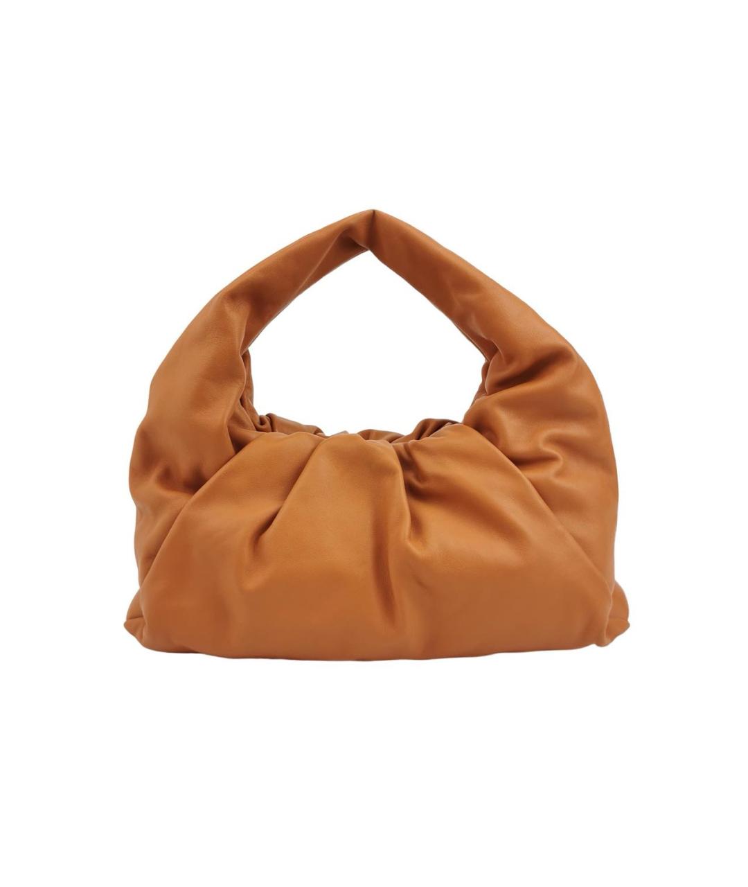 BOTTEGA VENETA Оранжевая кожаная сумка с короткими ручками, фото 9