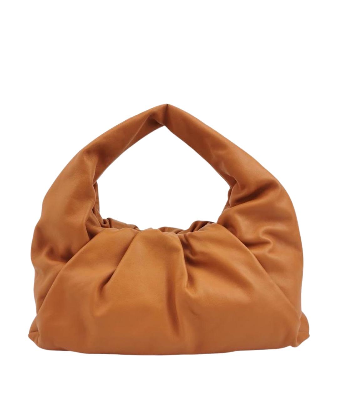 BOTTEGA VENETA Оранжевая кожаная сумка с короткими ручками, фото 1