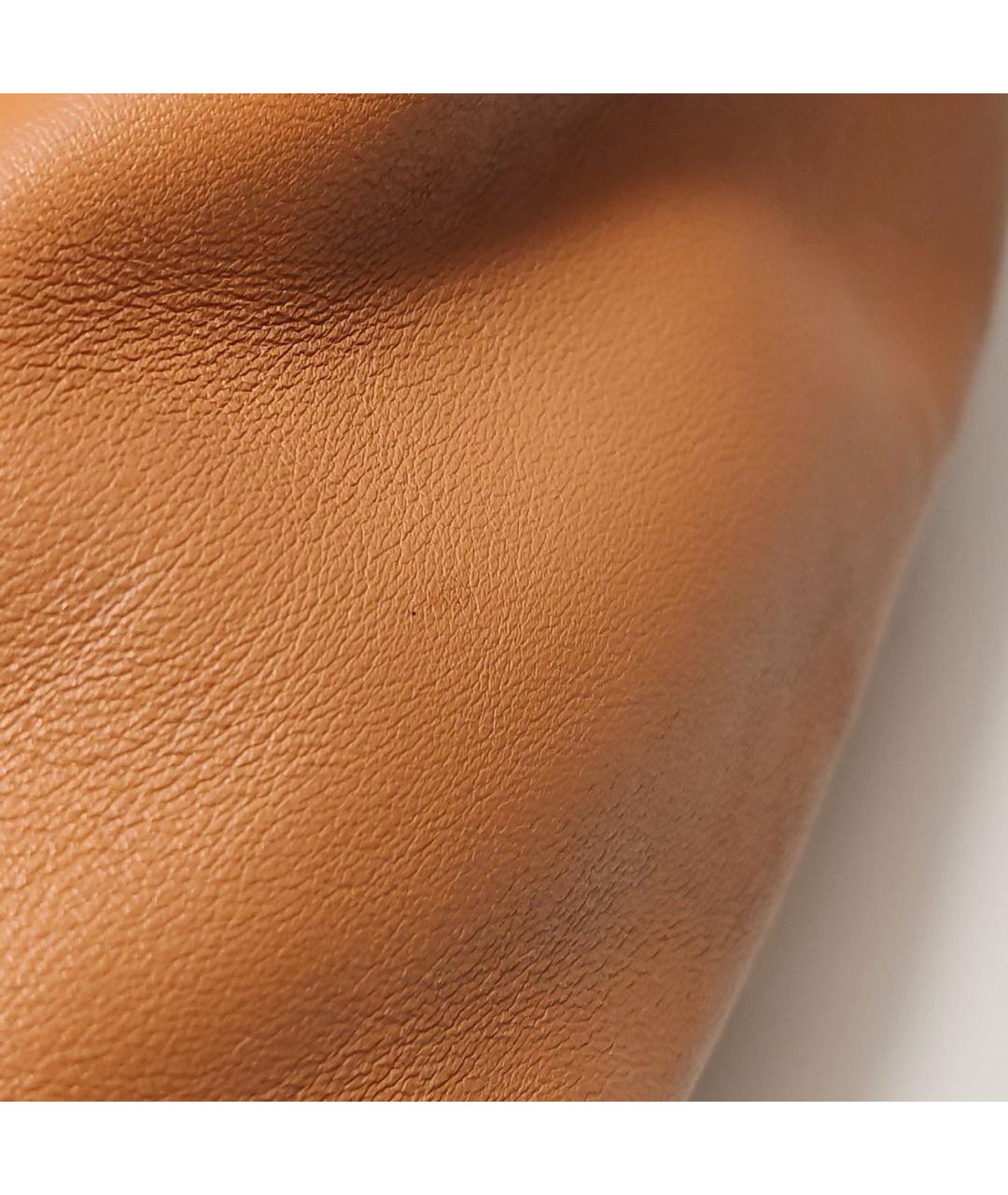 BOTTEGA VENETA Оранжевая кожаная сумка с короткими ручками, фото 8