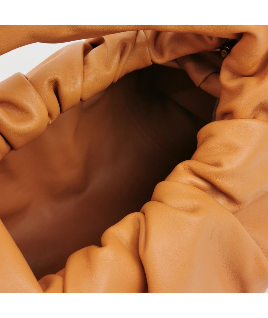 BOTTEGA VENETA Оранжевая кожаная сумка с короткими ручками, фото 6