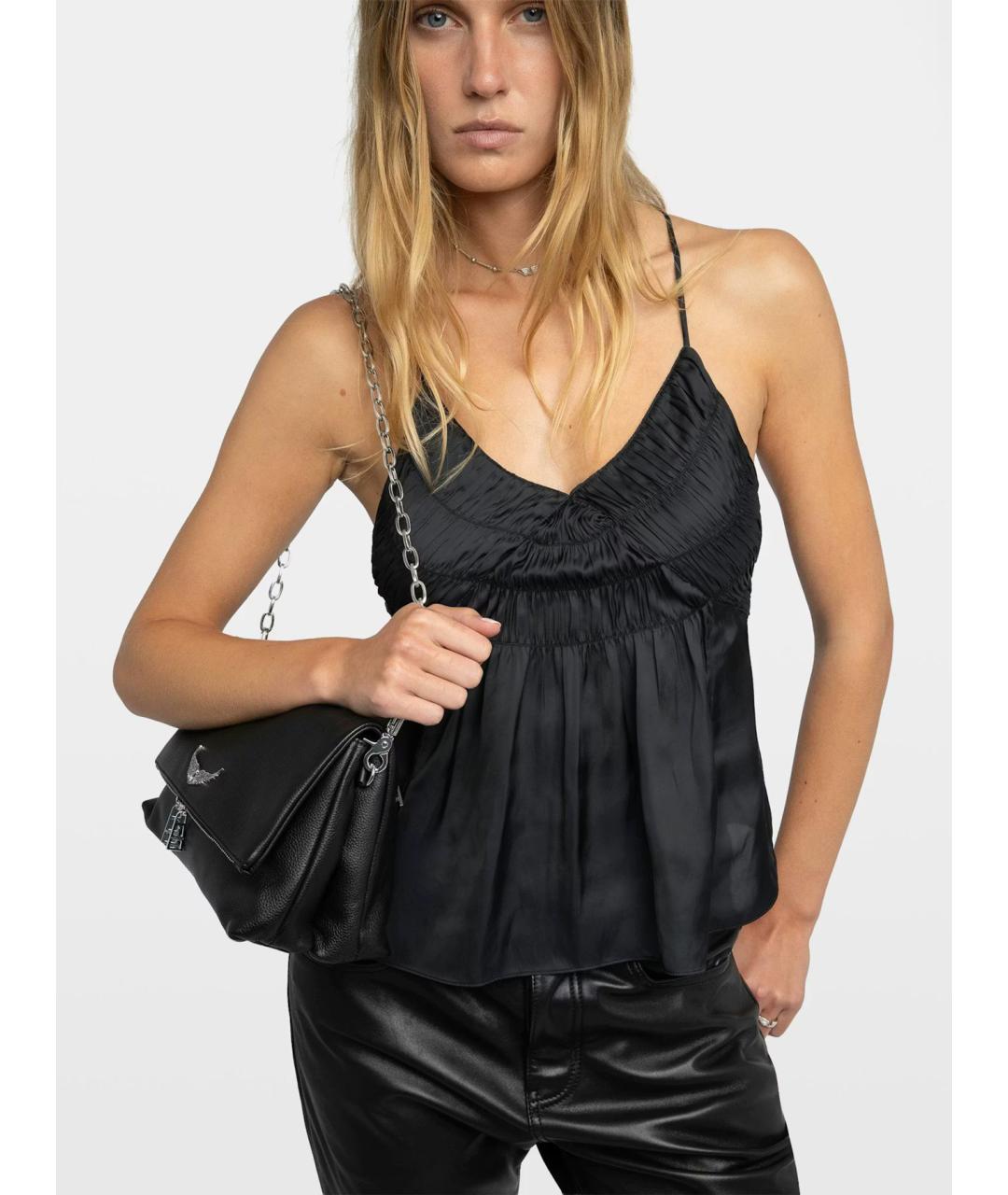 ZADIG & VOLTAIRE Черная полиэстеровая блузы, фото 5