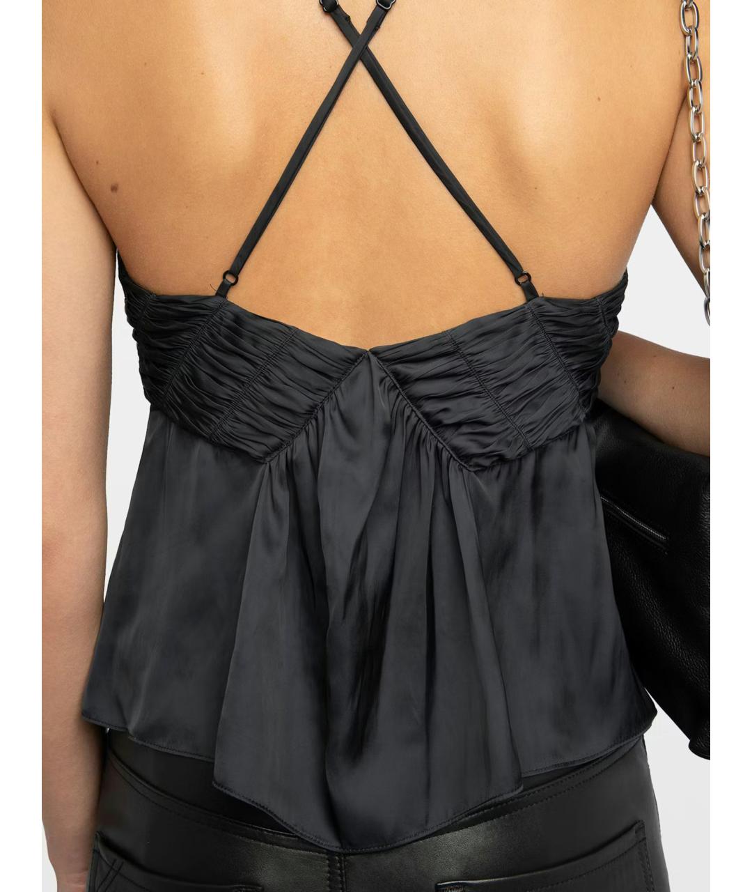 ZADIG & VOLTAIRE Черная полиэстеровая блузы, фото 6