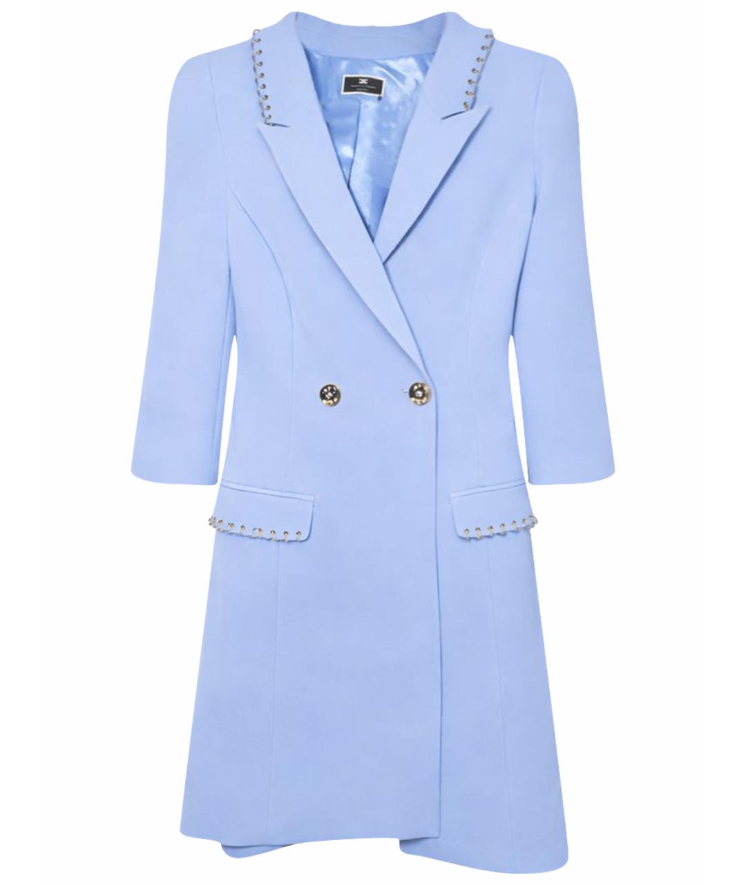 ELISABETTA FRANCHI Голубое полиэстеровое вечернее платье, фото 1