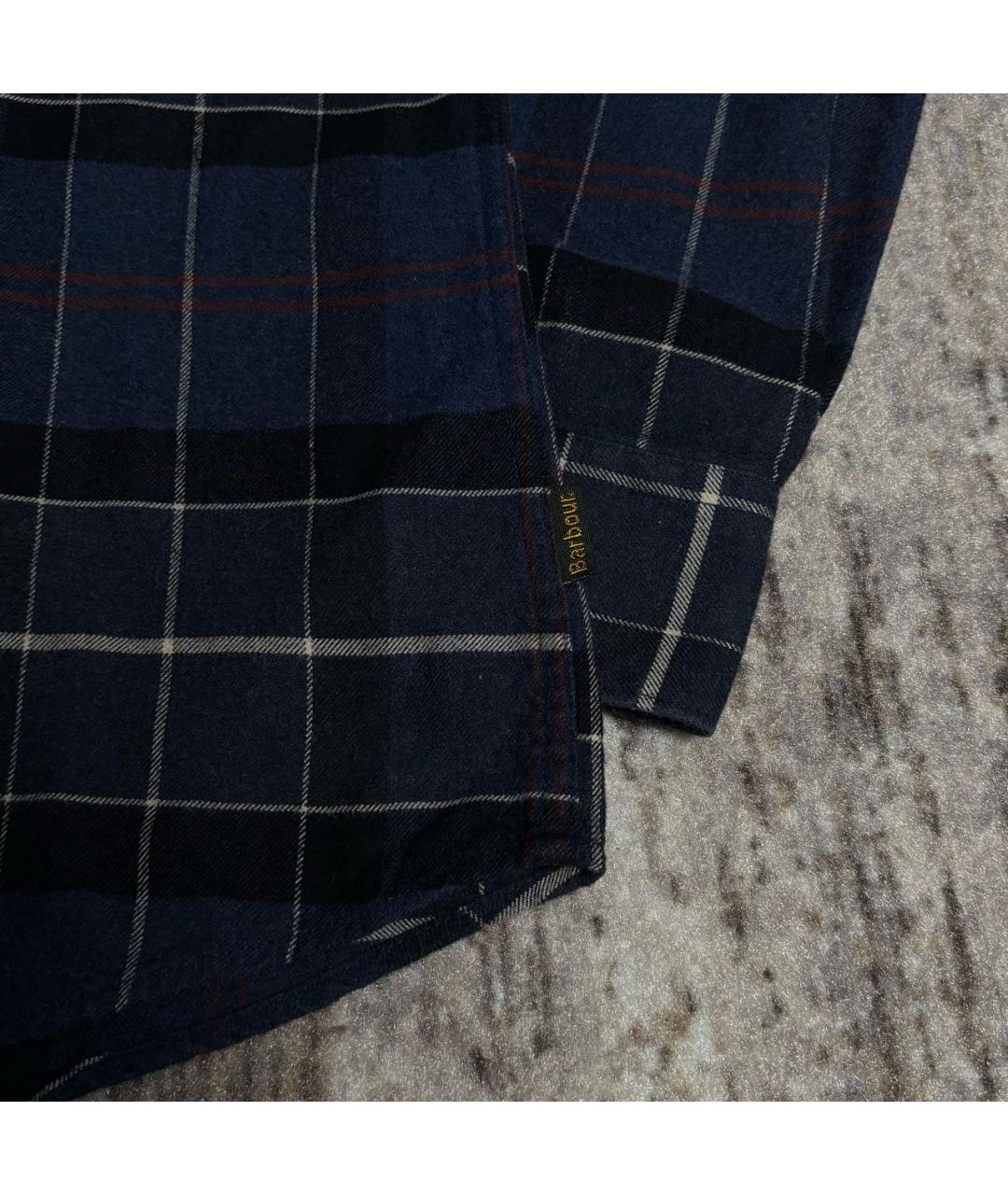 BARBOUR Темно-синяя хлопковая кэжуал рубашка, фото 3