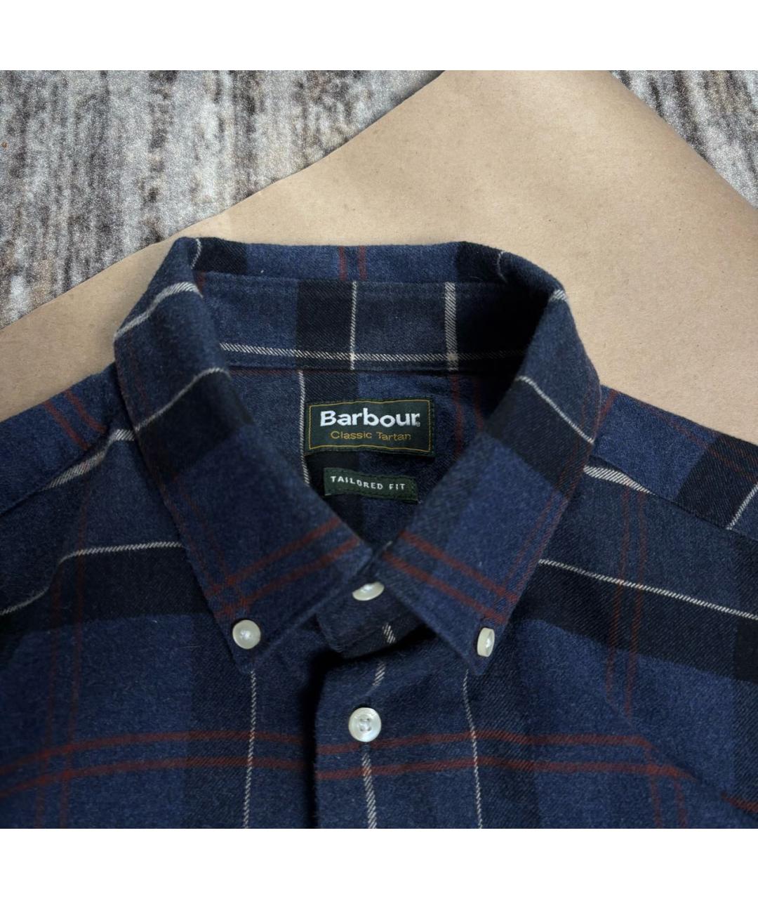 BARBOUR Темно-синяя хлопковая кэжуал рубашка, фото 4