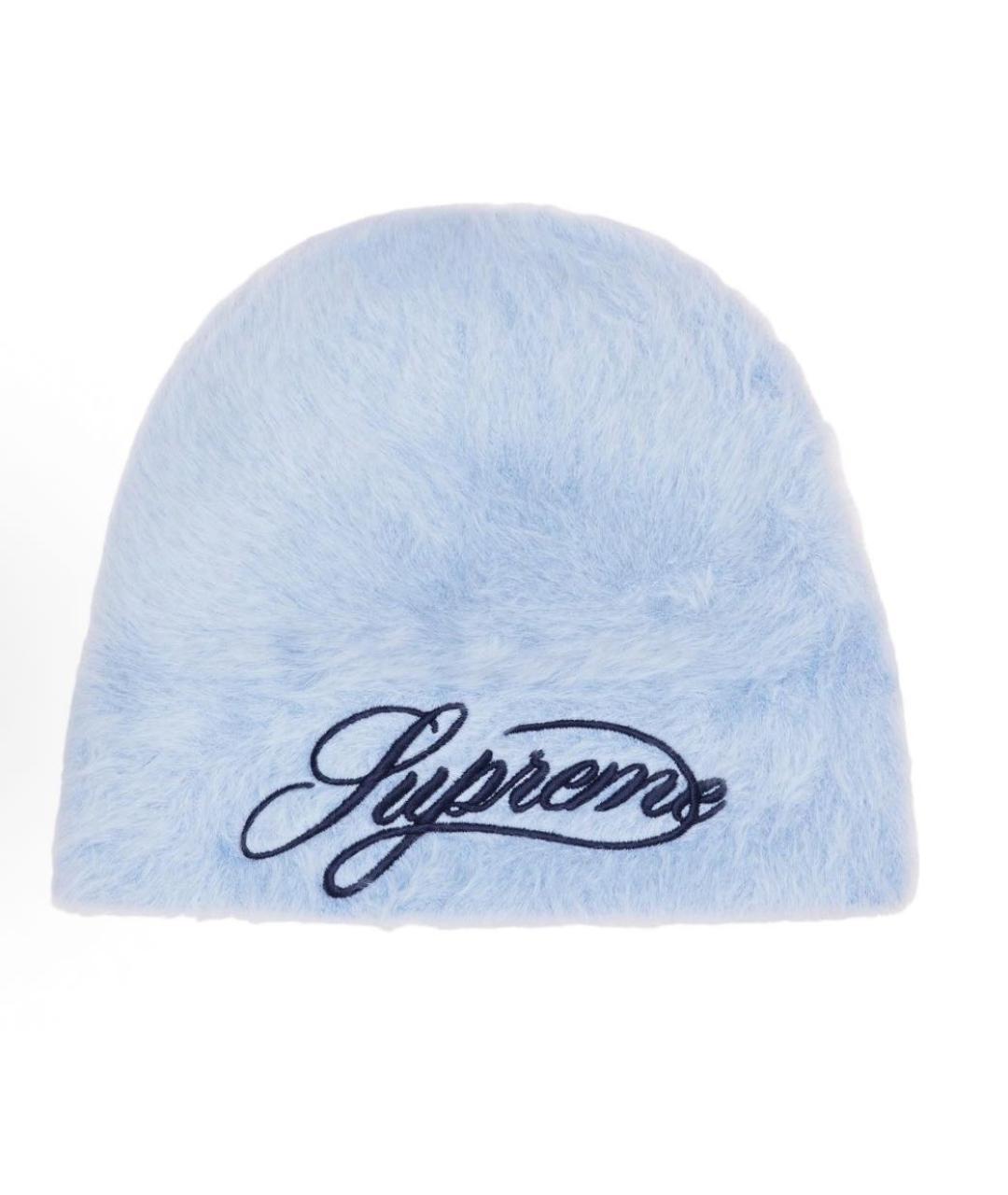 SUPREME Голубая шапка, фото 5