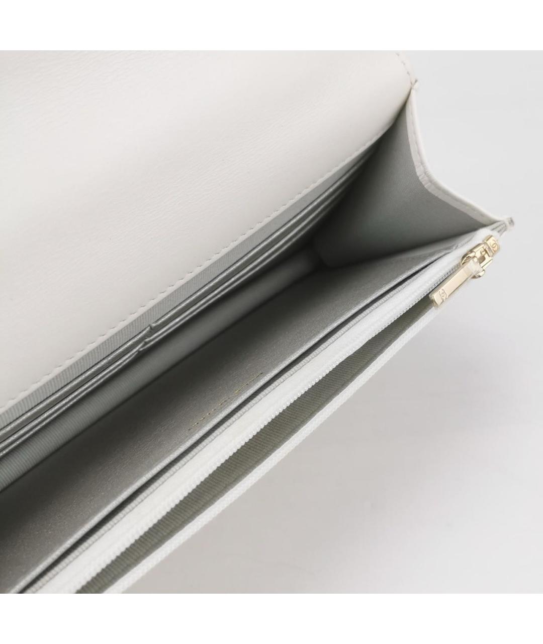 CHANEL Белая кожаная сумка через плечо, фото 6