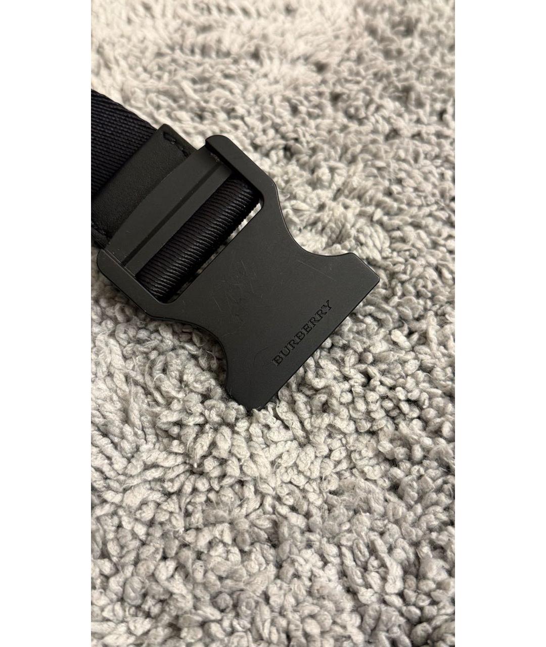 BURBERRY Черная кожаная поясная сумка, фото 6