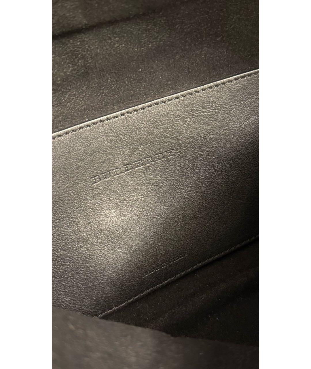 BURBERRY Черная кожаная поясная сумка, фото 8