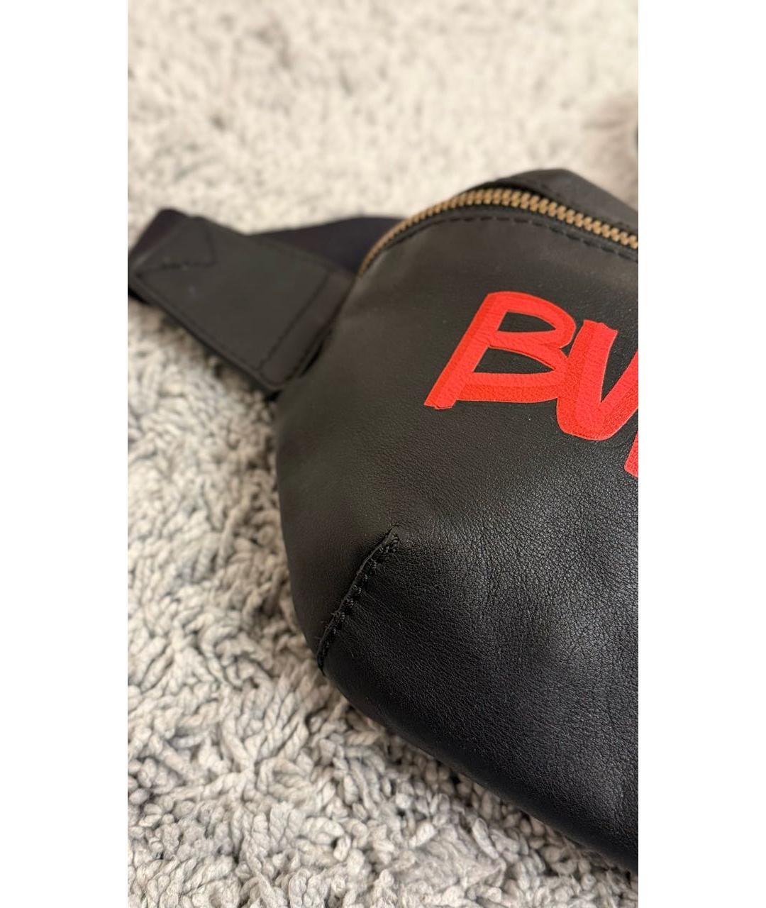 BURBERRY Черная кожаная поясная сумка, фото 4