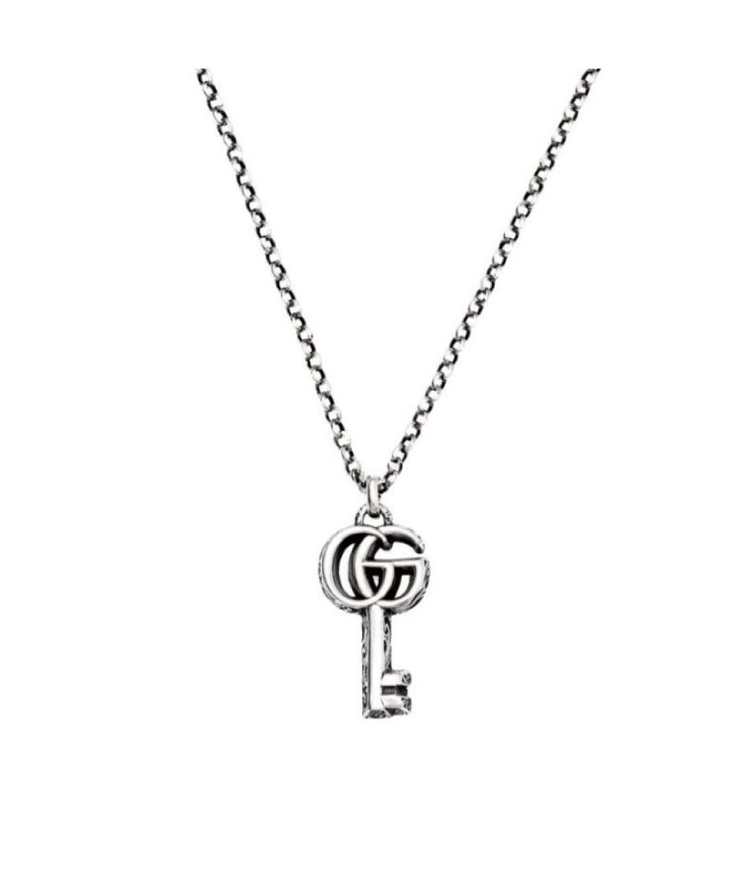 GUCCI Серебряная серебряная цепочка, фото 2