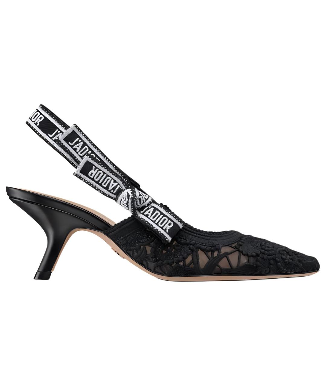 CHRISTIAN DIOR Черные текстильные туфли, фото 6