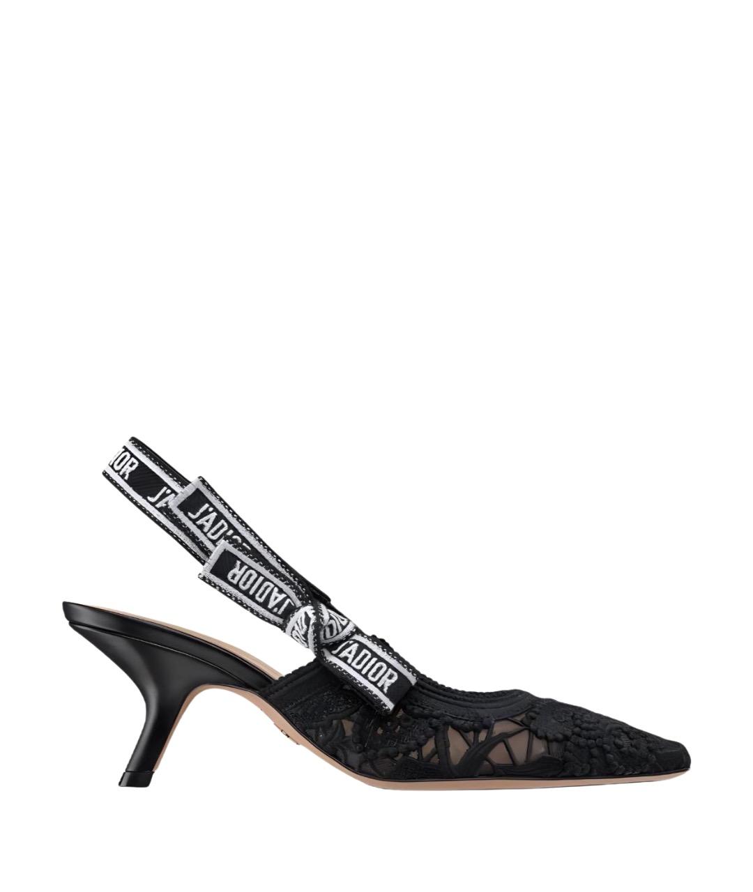 CHRISTIAN DIOR Черные текстильные туфли, фото 1