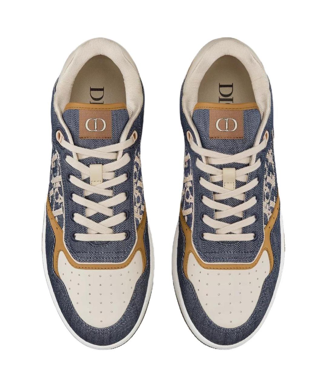 CHRISTIAN DIOR Синие кожаные низкие кроссовки / кеды, фото 4