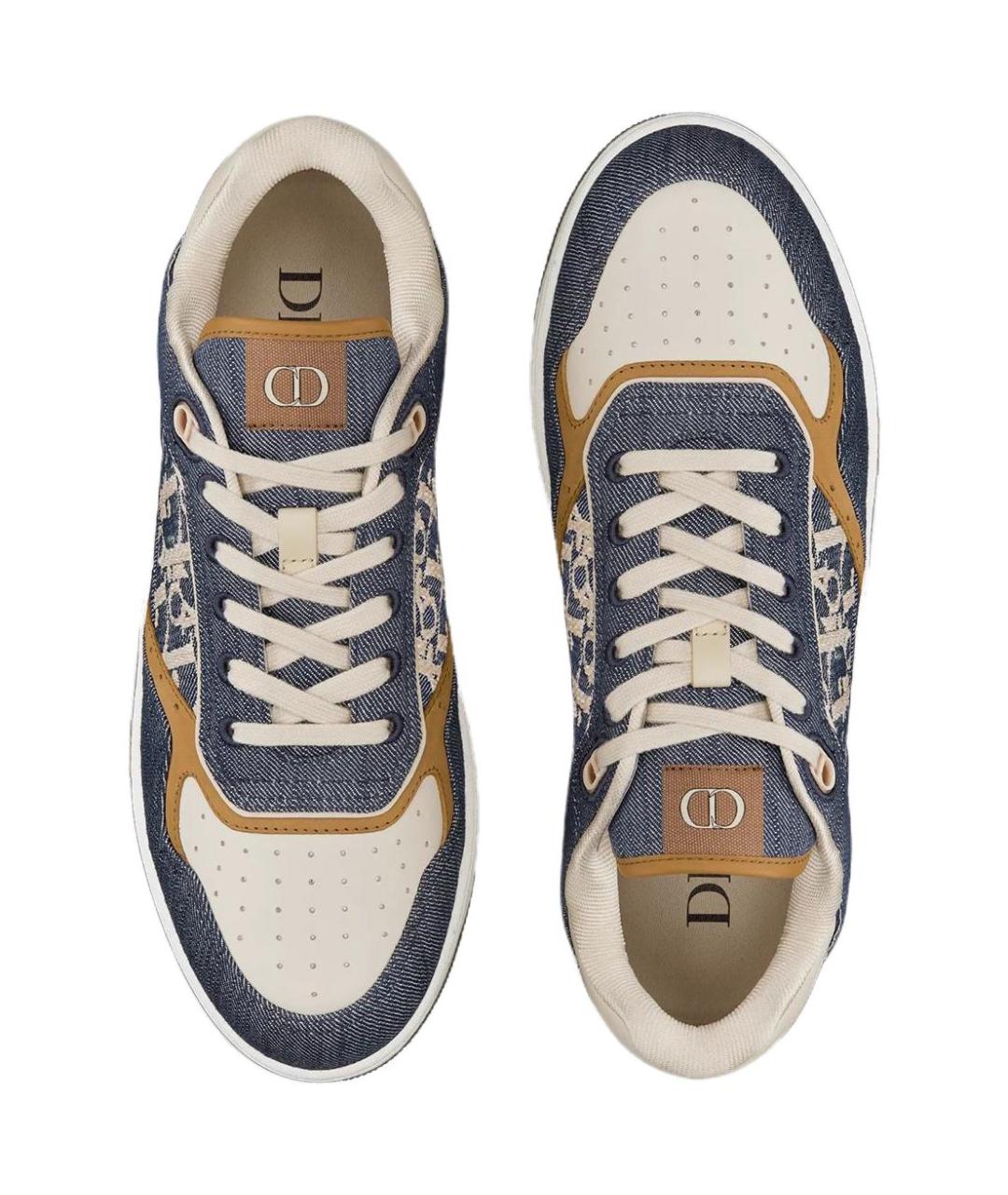 CHRISTIAN DIOR Синие кожаные низкие кроссовки / кеды, фото 5