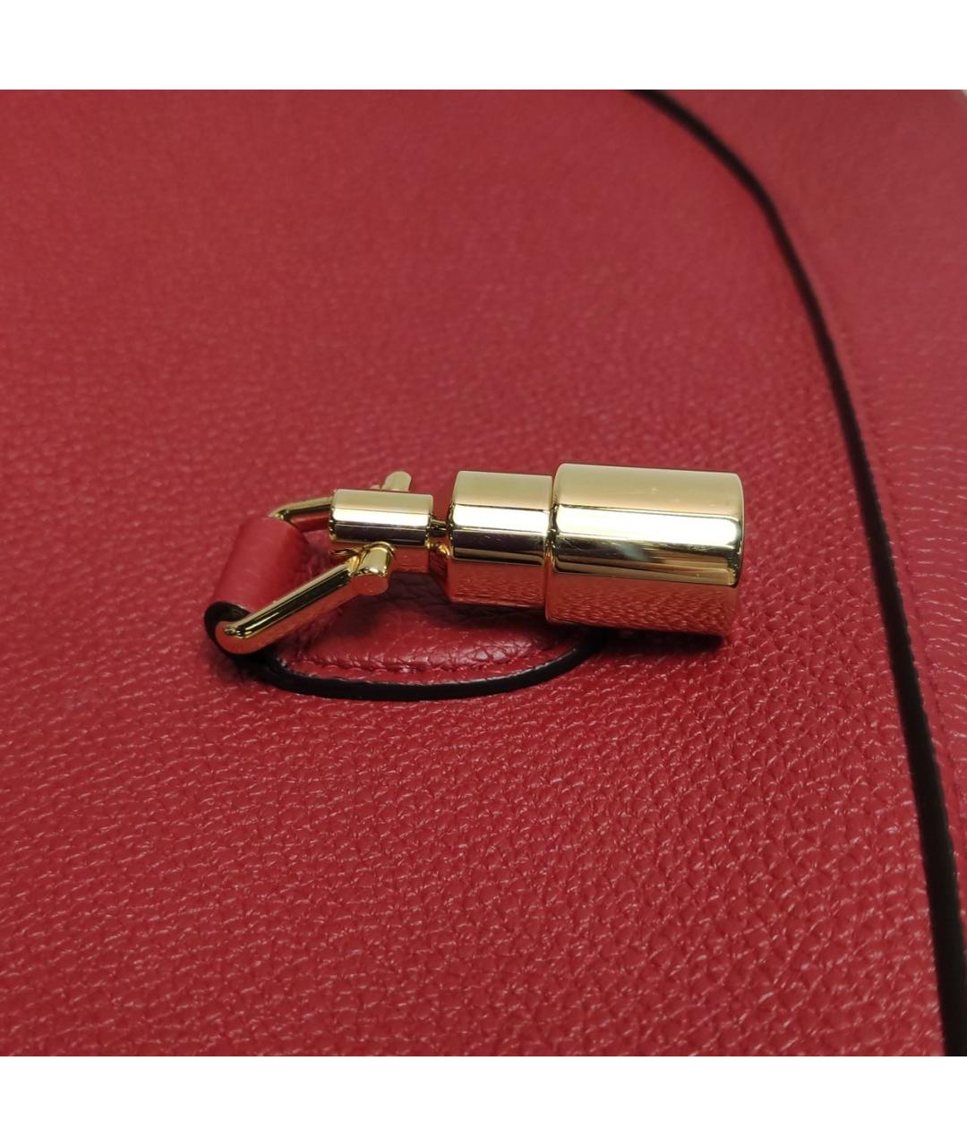 GUCCI Красная кожаная сумка через плечо, фото 7