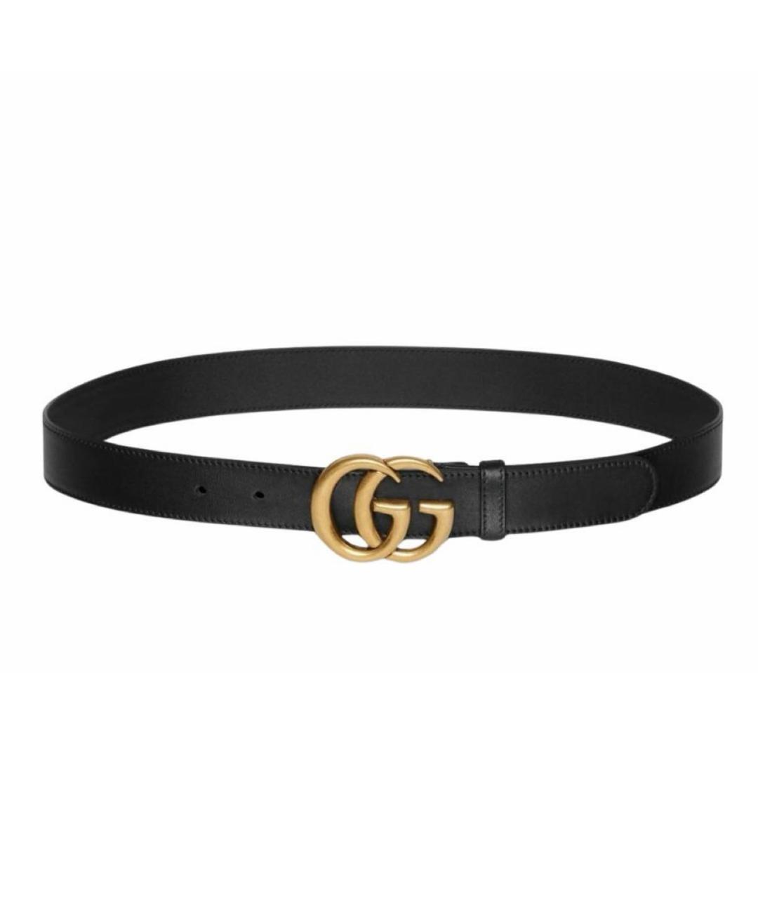 GUCCI Черный кожаный ремень, фото 2