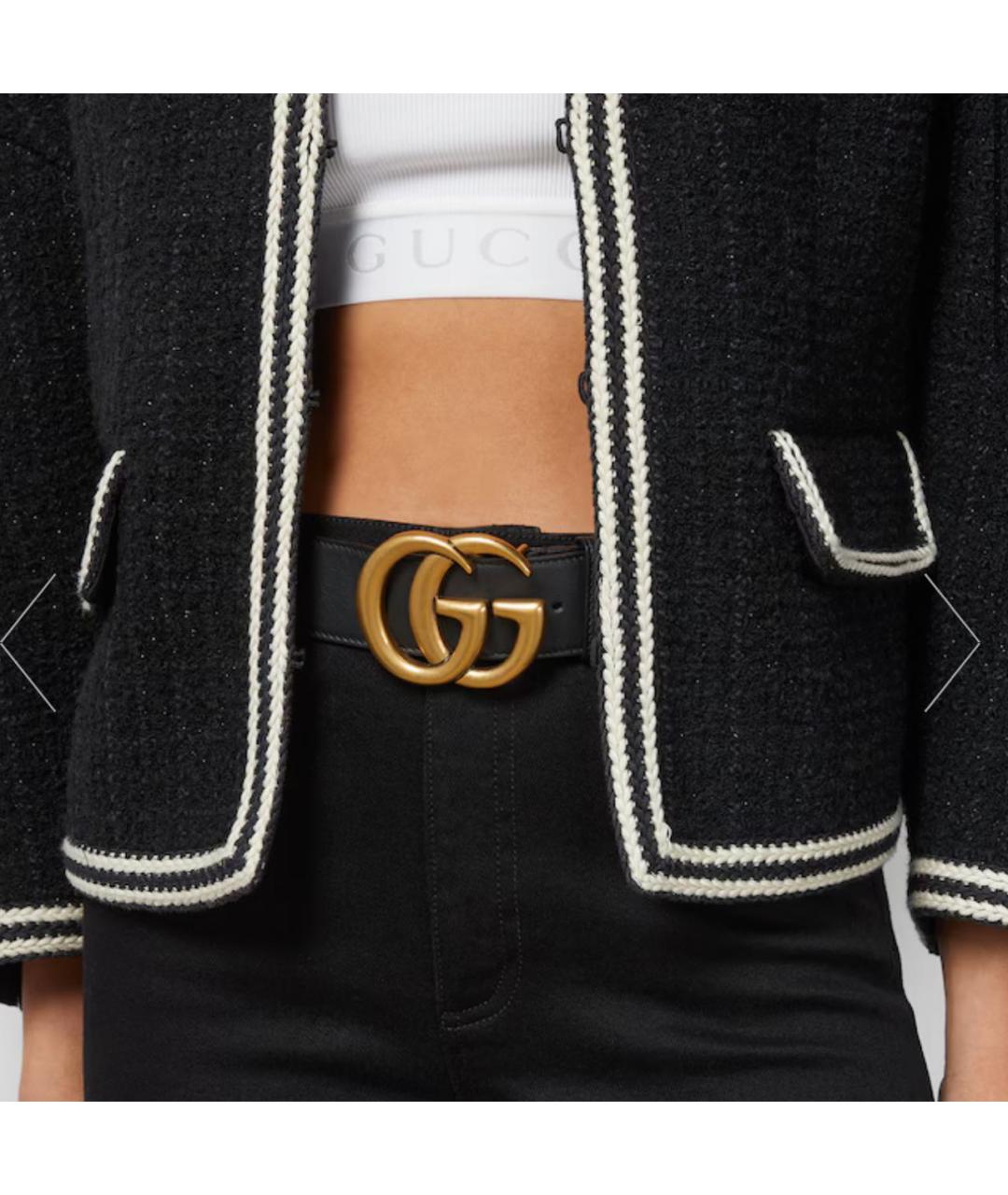 GUCCI Черный кожаный ремень, фото 6