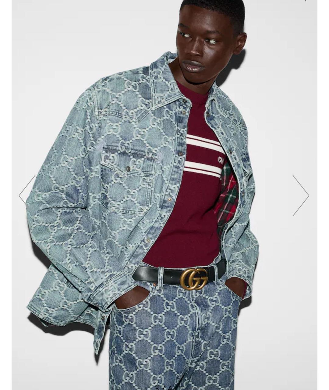 GUCCI Черный кожаный ремень, фото 4