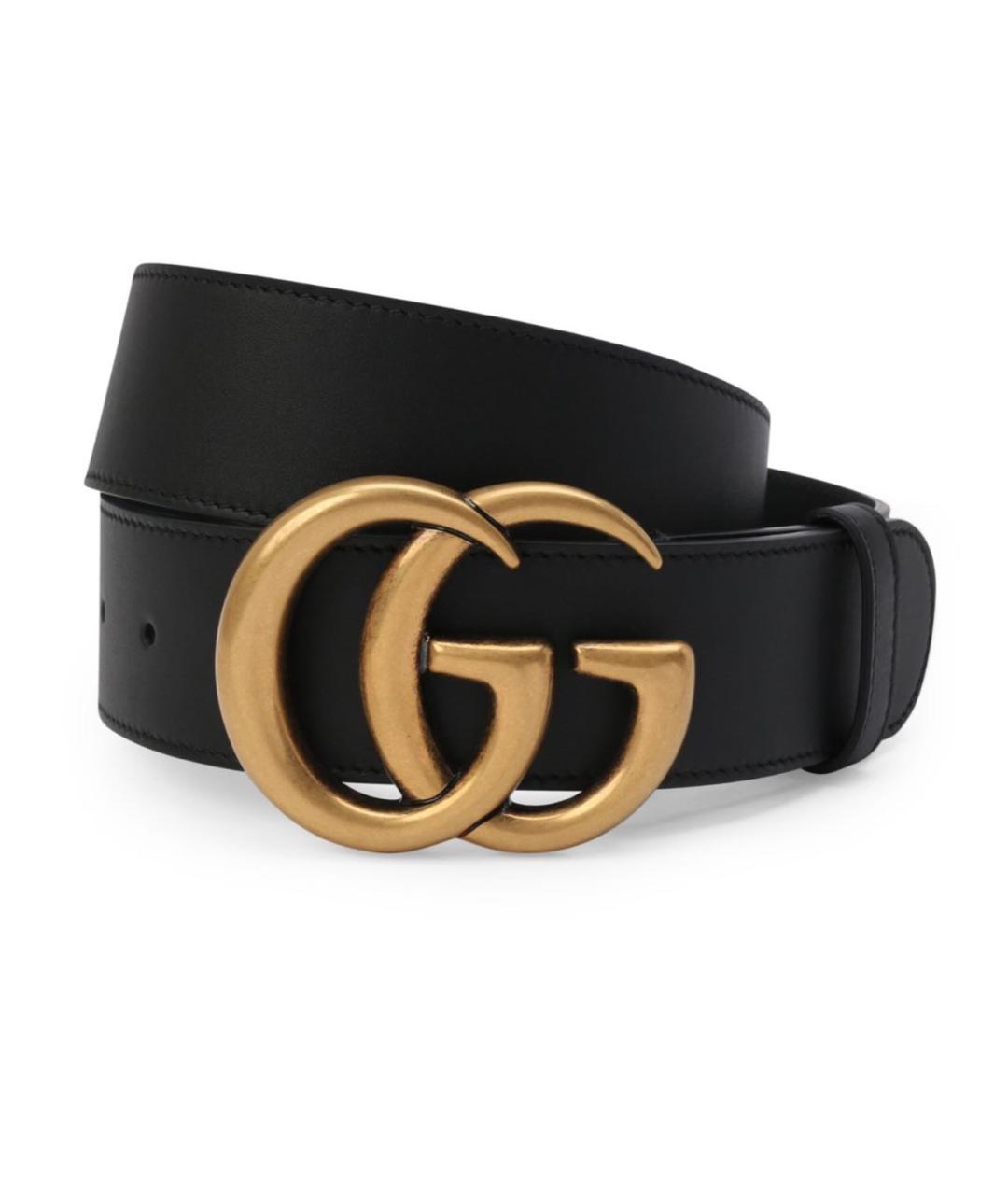 GUCCI Черный кожаный ремень, фото 1