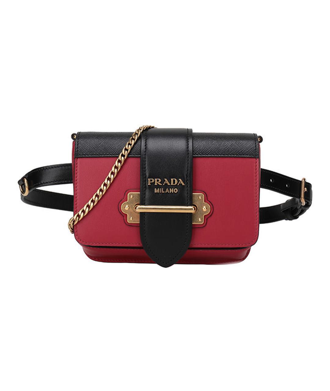 PRADA Красная кожаная поясная сумка, фото 6