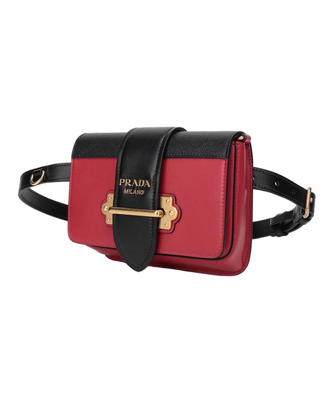 PRADA Красная кожаная поясная сумка, фото 2