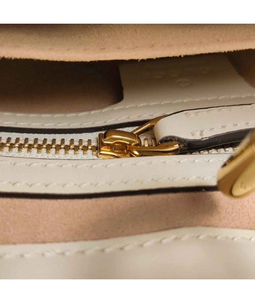 GUCCI Белая кожаная сумка через плечо, фото 7