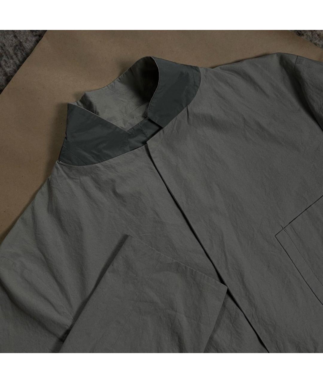 JIL SANDER Серый хлопковый пиджак, фото 2