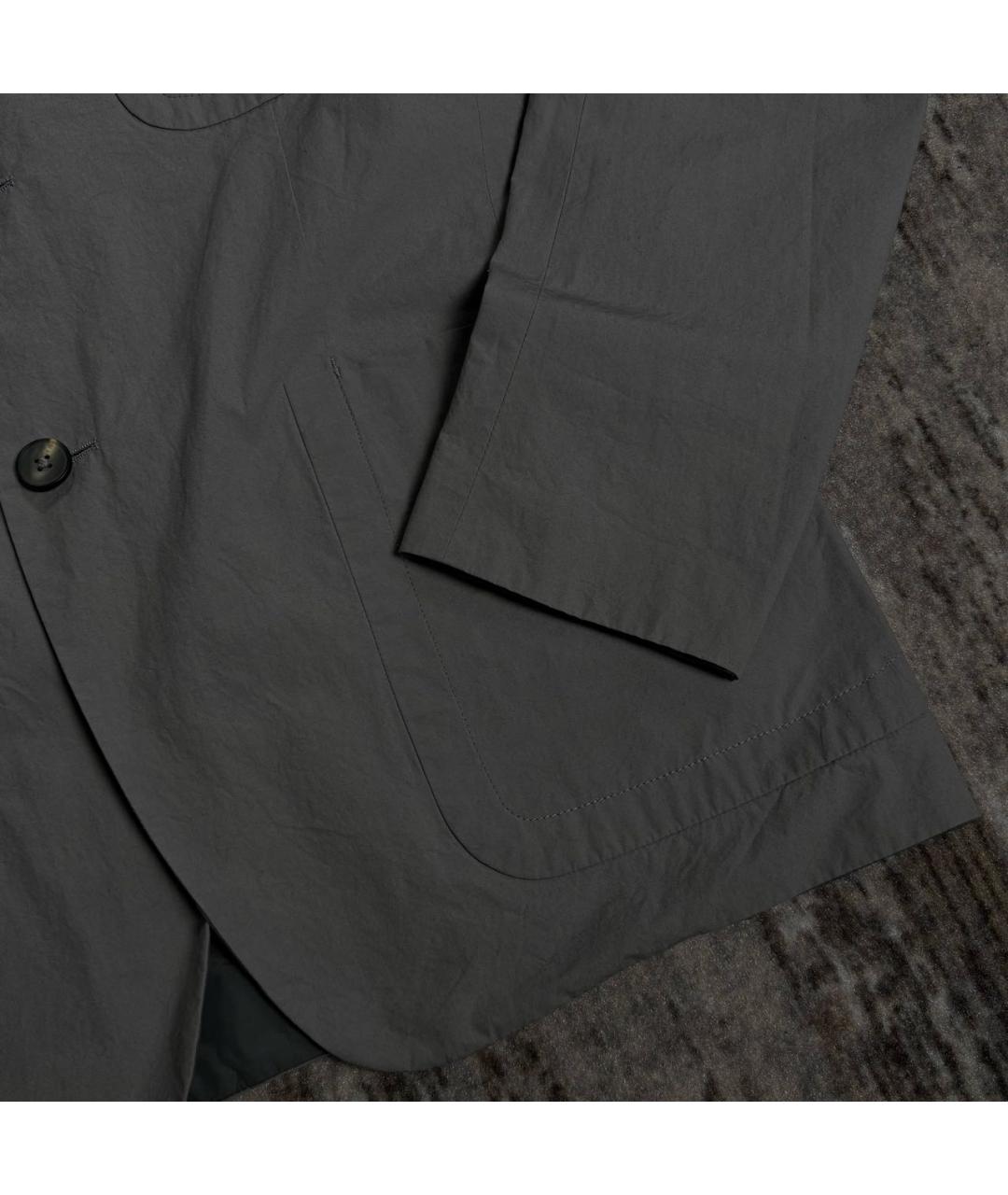 JIL SANDER Серый хлопковый пиджак, фото 6