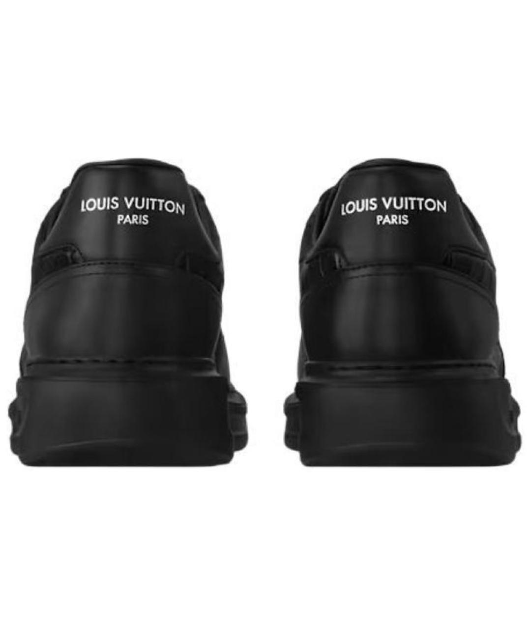 LOUIS VUITTON Черные кожаные низкие кроссовки / кеды, фото 5