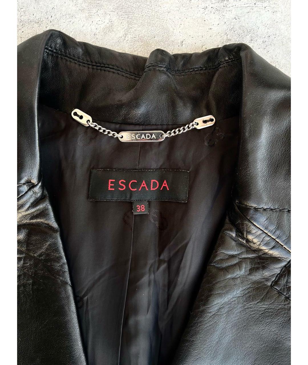 ESCADA Черная кожаная куртка, фото 4