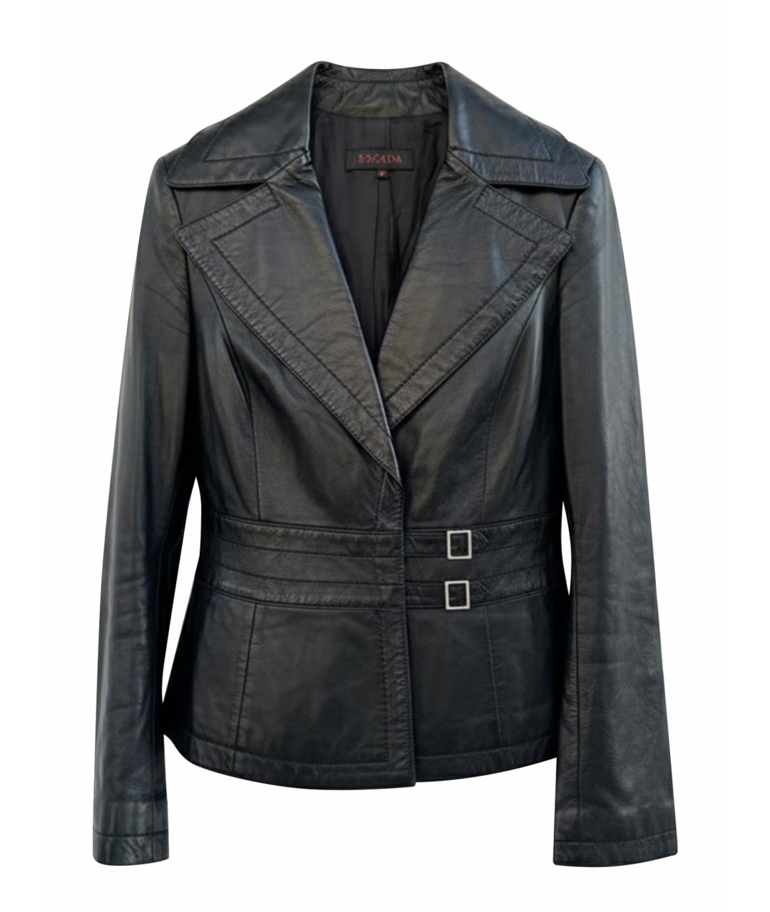 ESCADA Черная кожаная куртка, фото 1