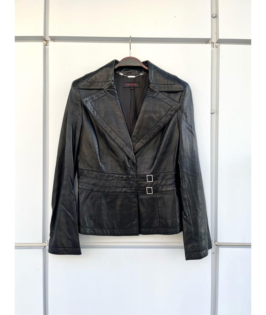 ESCADA Черная кожаная куртка, фото 9