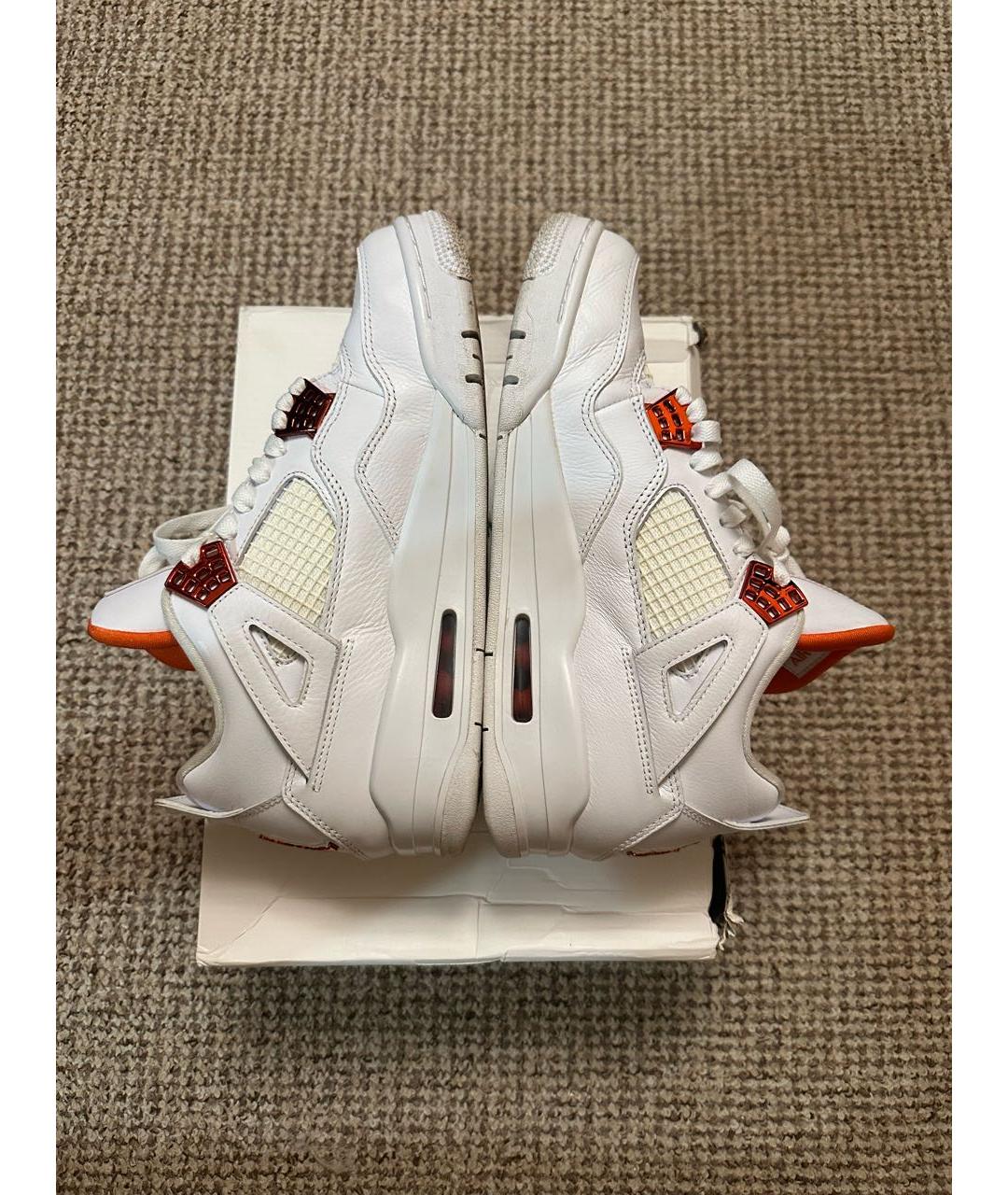 JORDAN Белые кожаные низкие кроссовки / кеды, фото 5