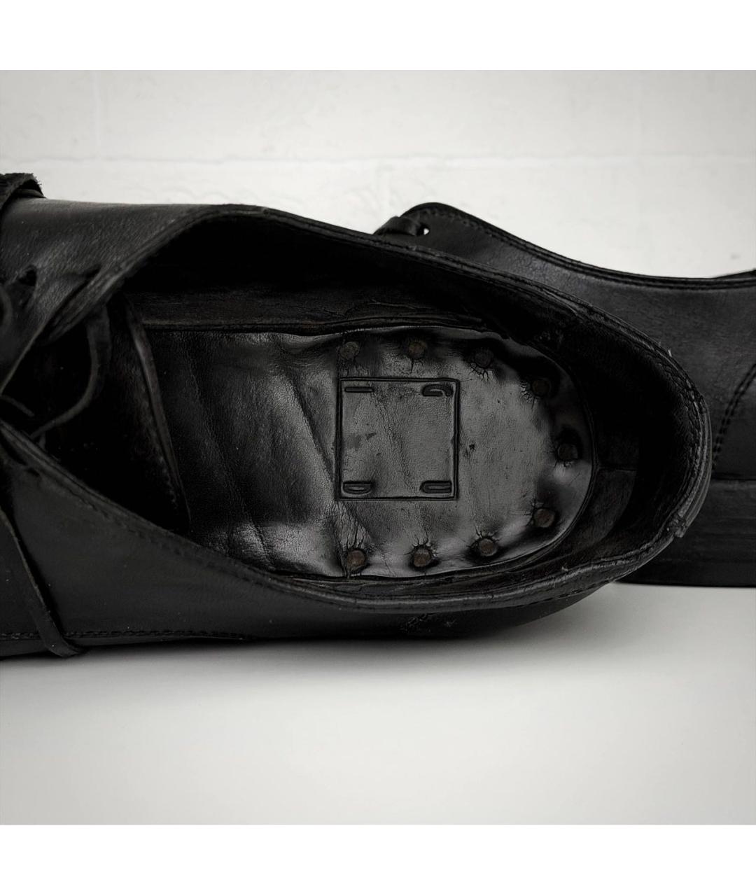 GUIDI Черные кожаные низкие ботинки, фото 5