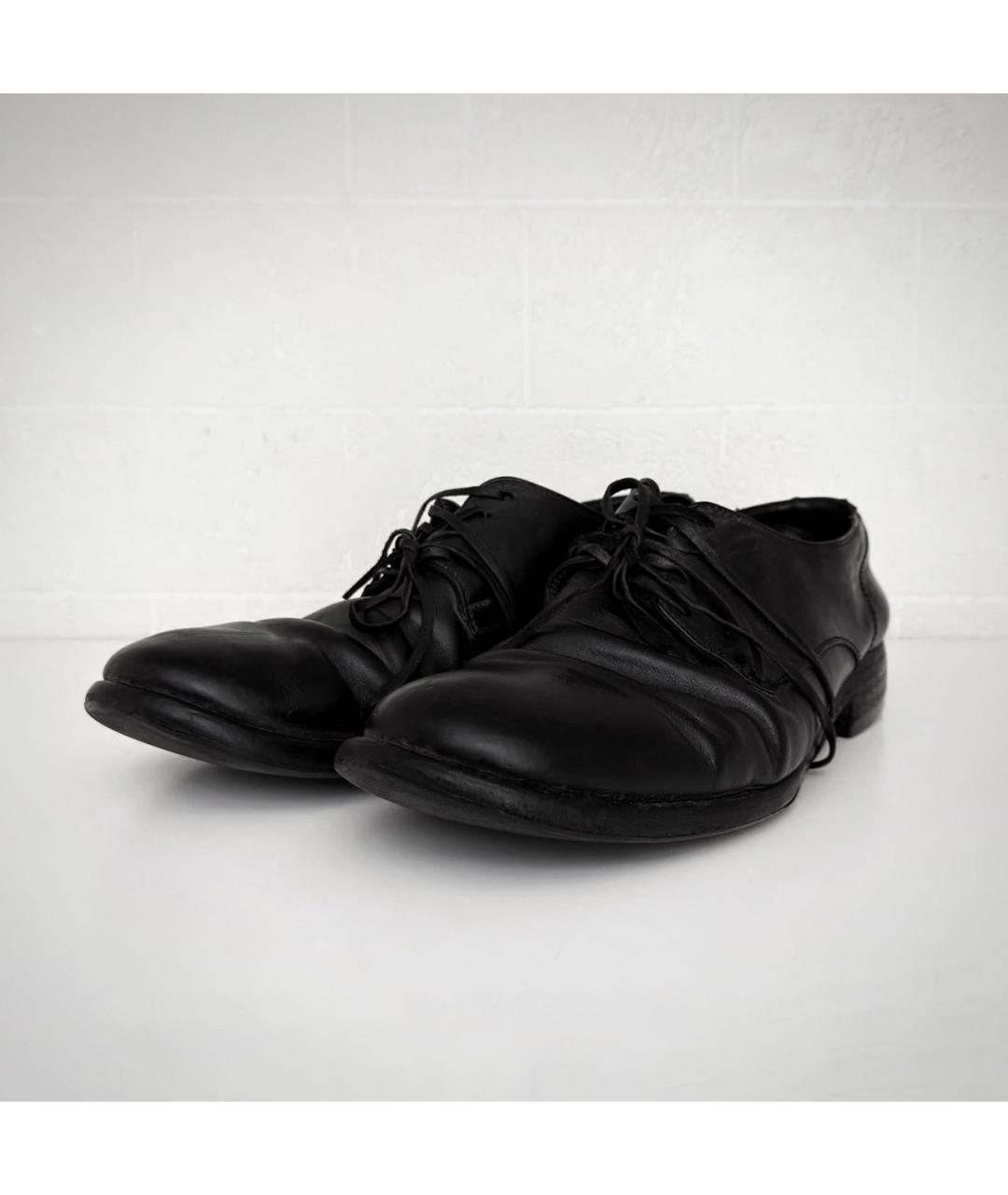 GUIDI Черные кожаные низкие ботинки, фото 3