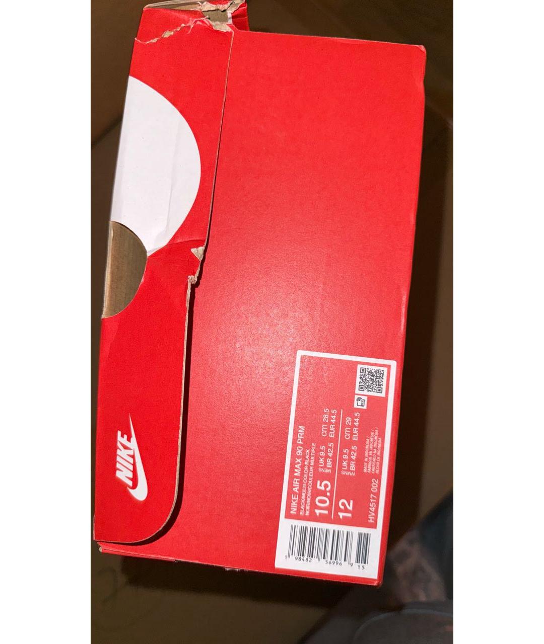 NIKE Черные кожаные низкие кроссовки / кеды, фото 7