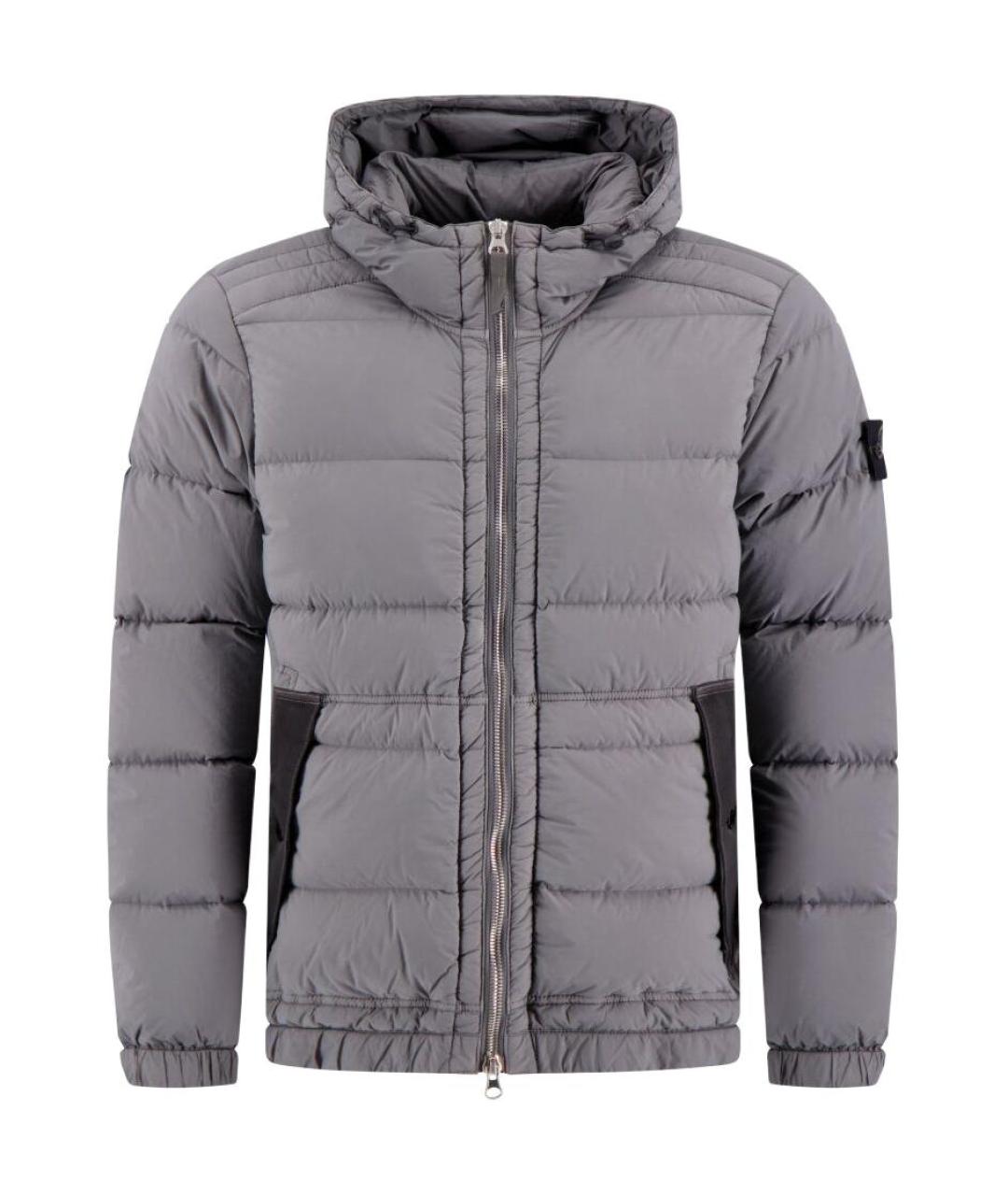 STONE ISLAND Серый пуховик, фото 1