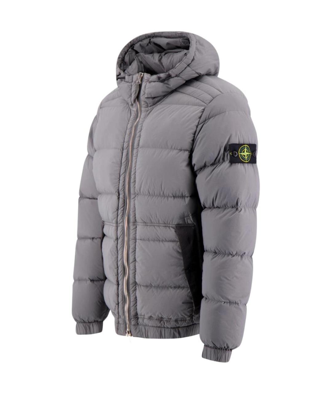 STONE ISLAND Серый пуховик, фото 3