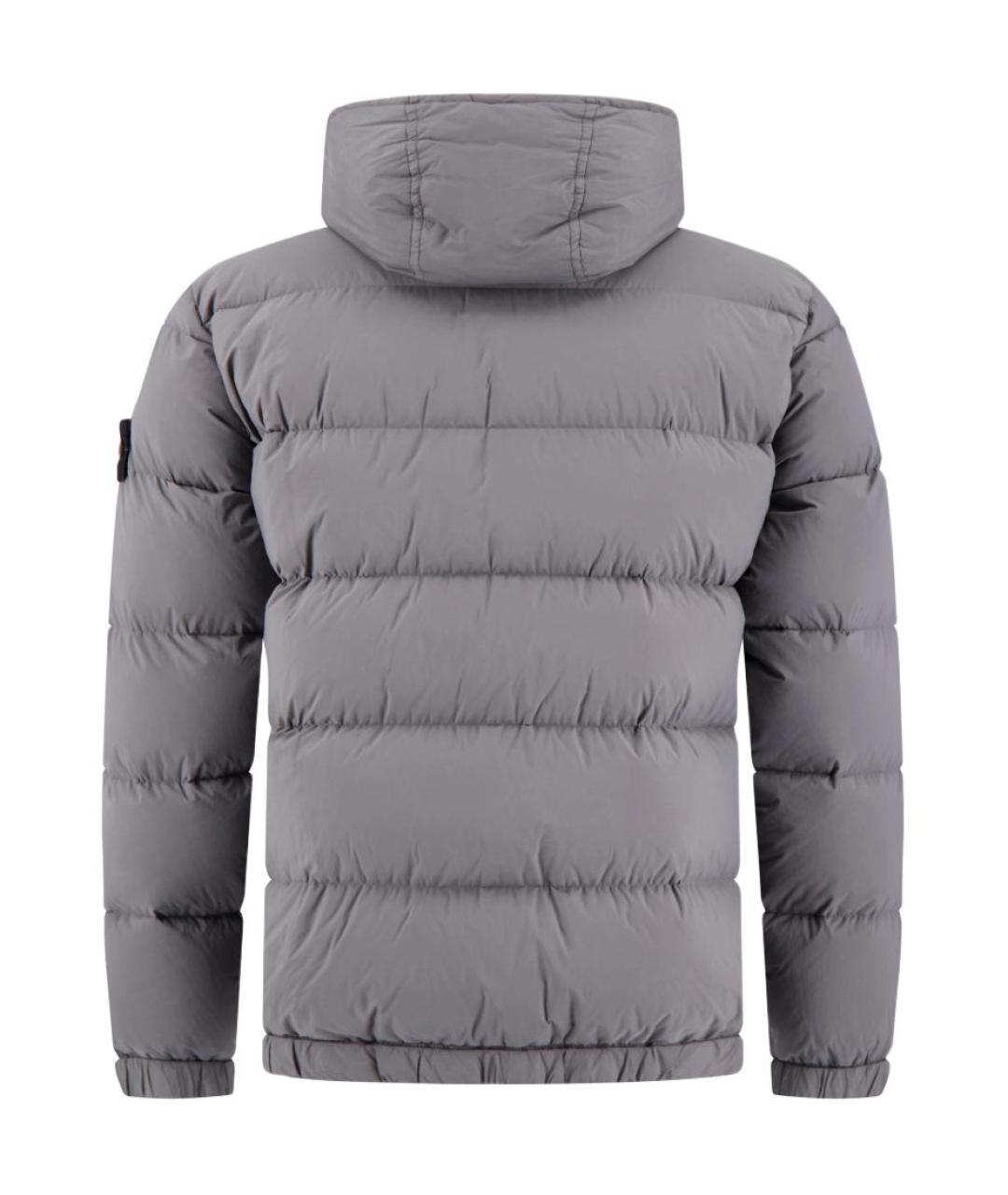 STONE ISLAND Серый пуховик, фото 2