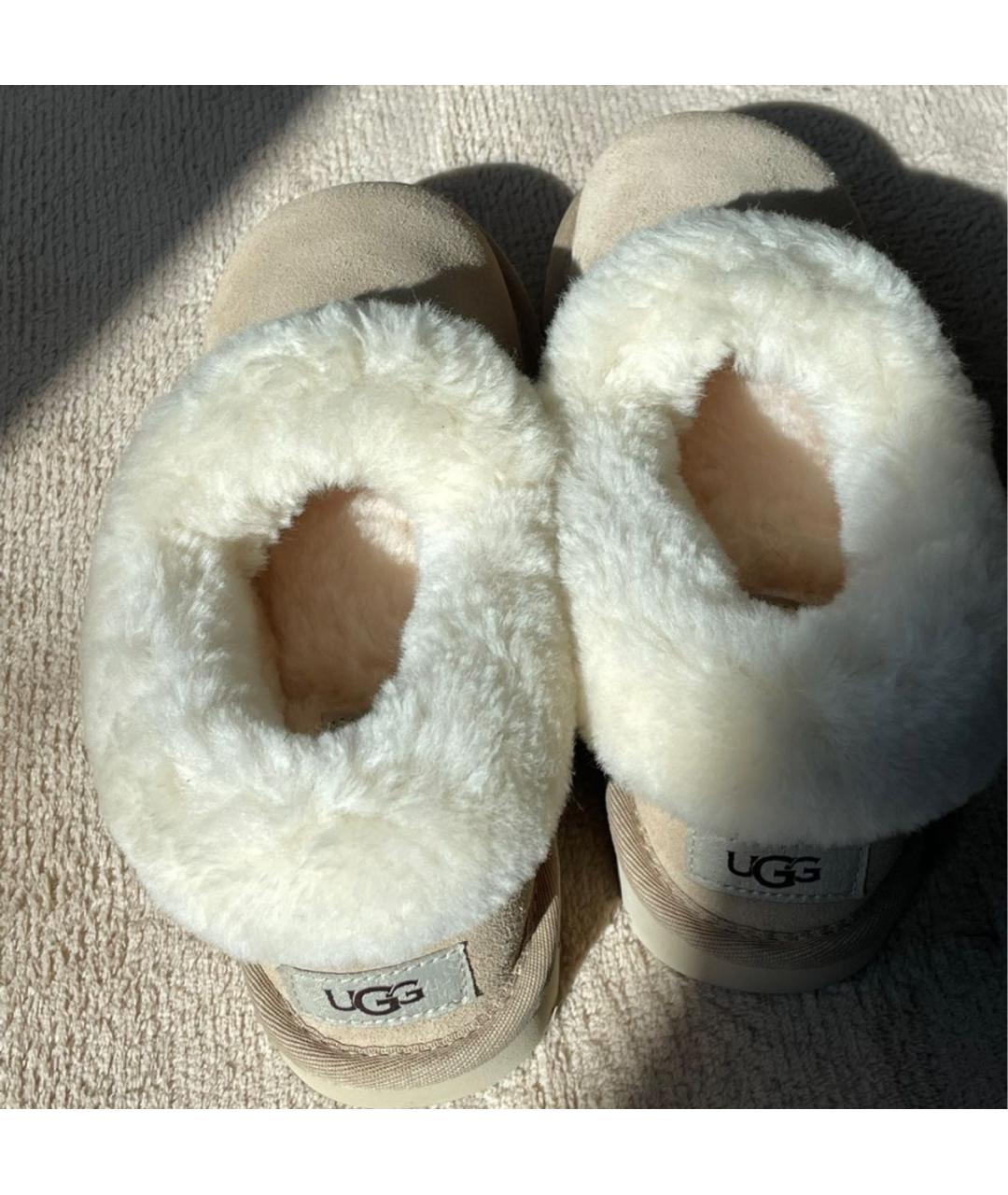 UGG AUSTRALIA Бежевые замшевые ботинки, фото 8
