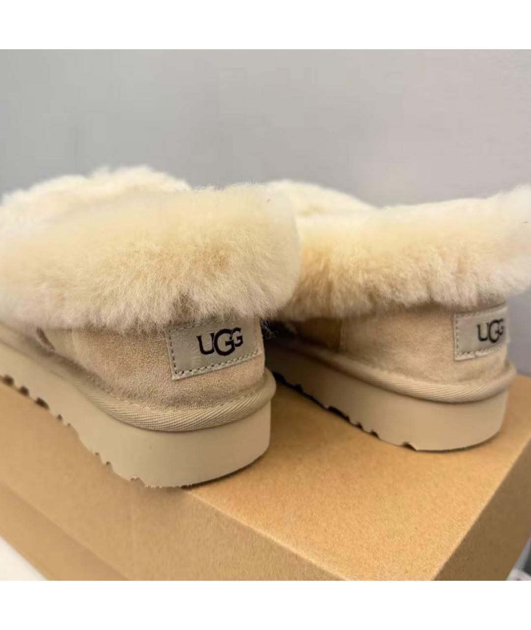 UGG AUSTRALIA Бежевые замшевые ботинки, фото 7