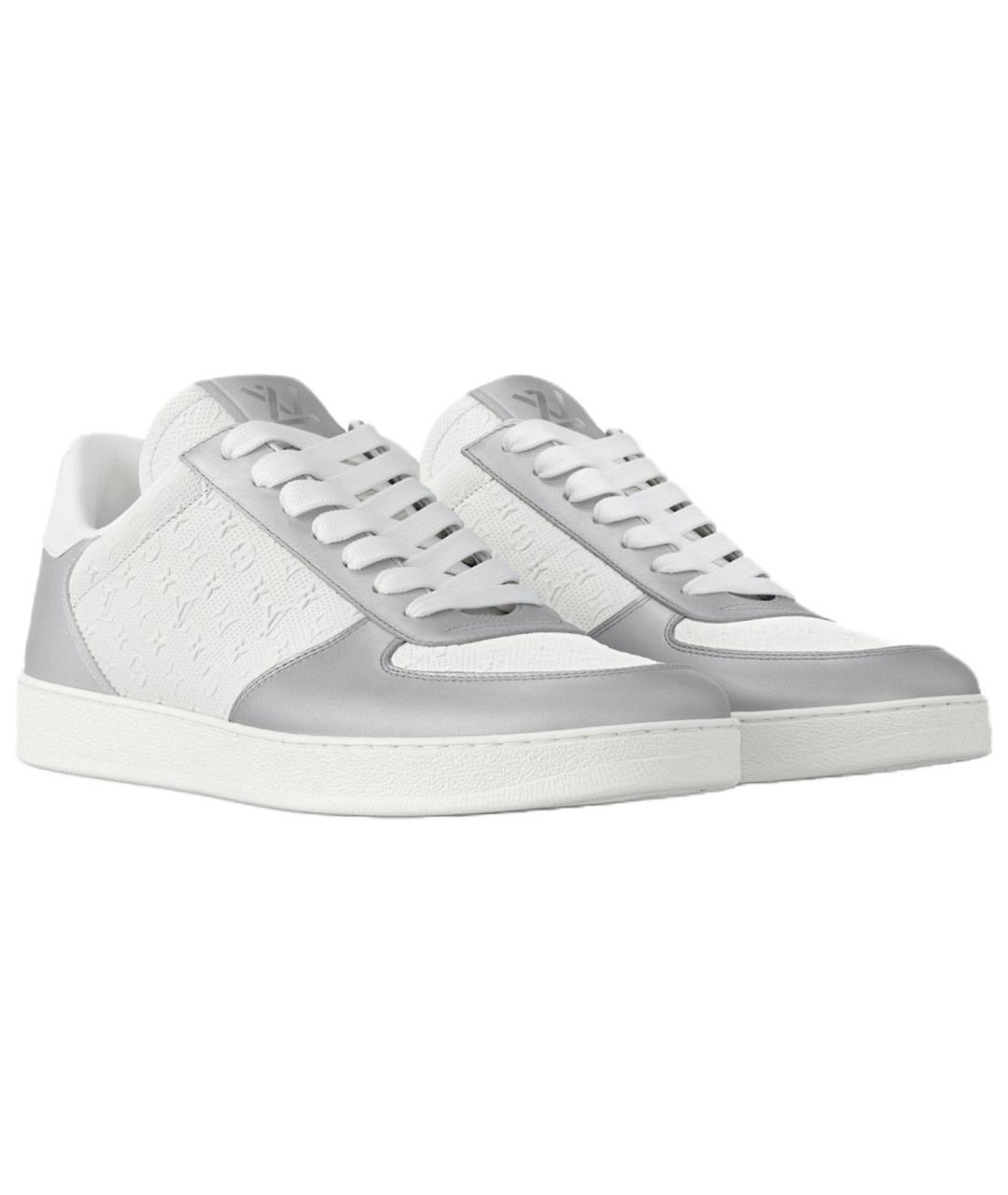 LOUIS VUITTON Белые кожаные низкие кроссовки / кеды, фото 3