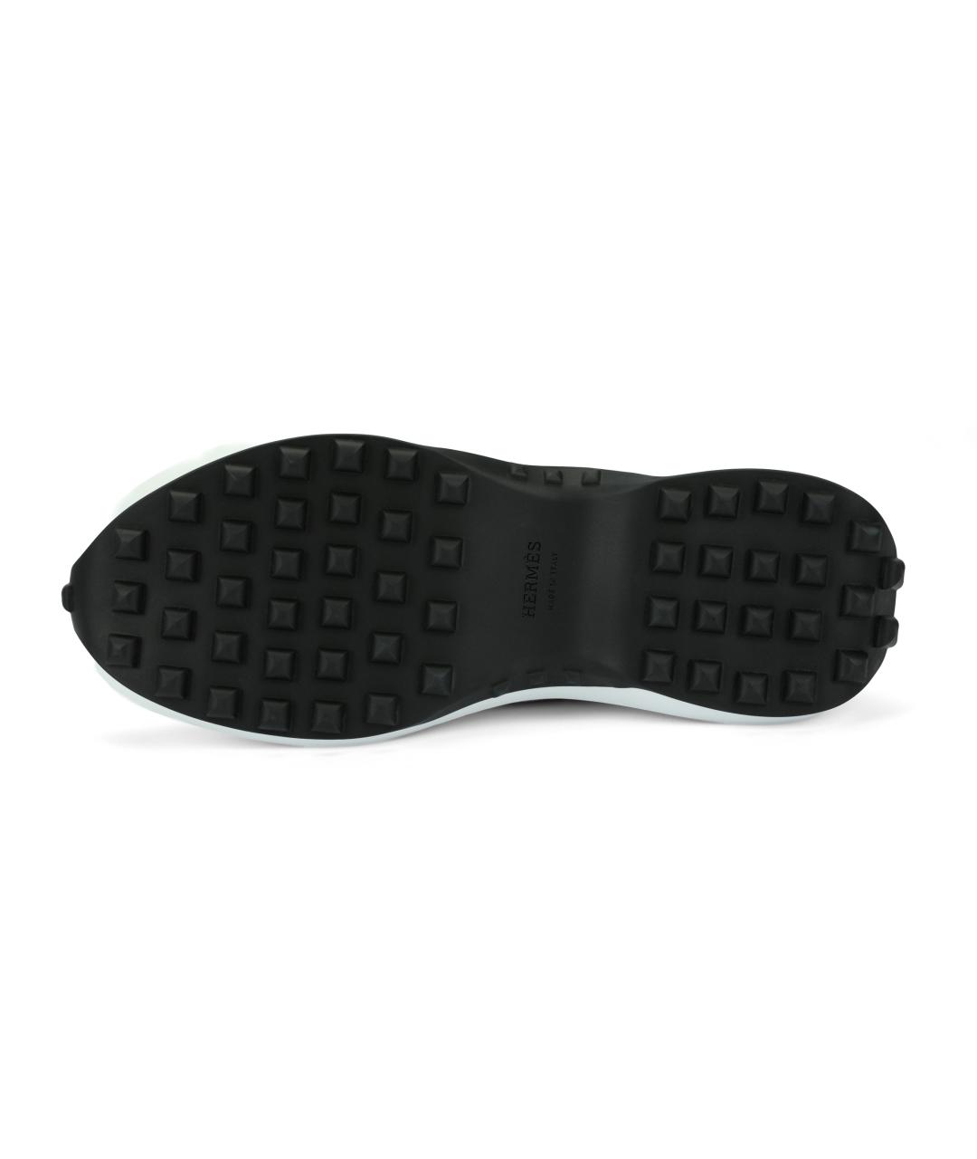 HERMES Белые кожаные кроссовки, фото 5