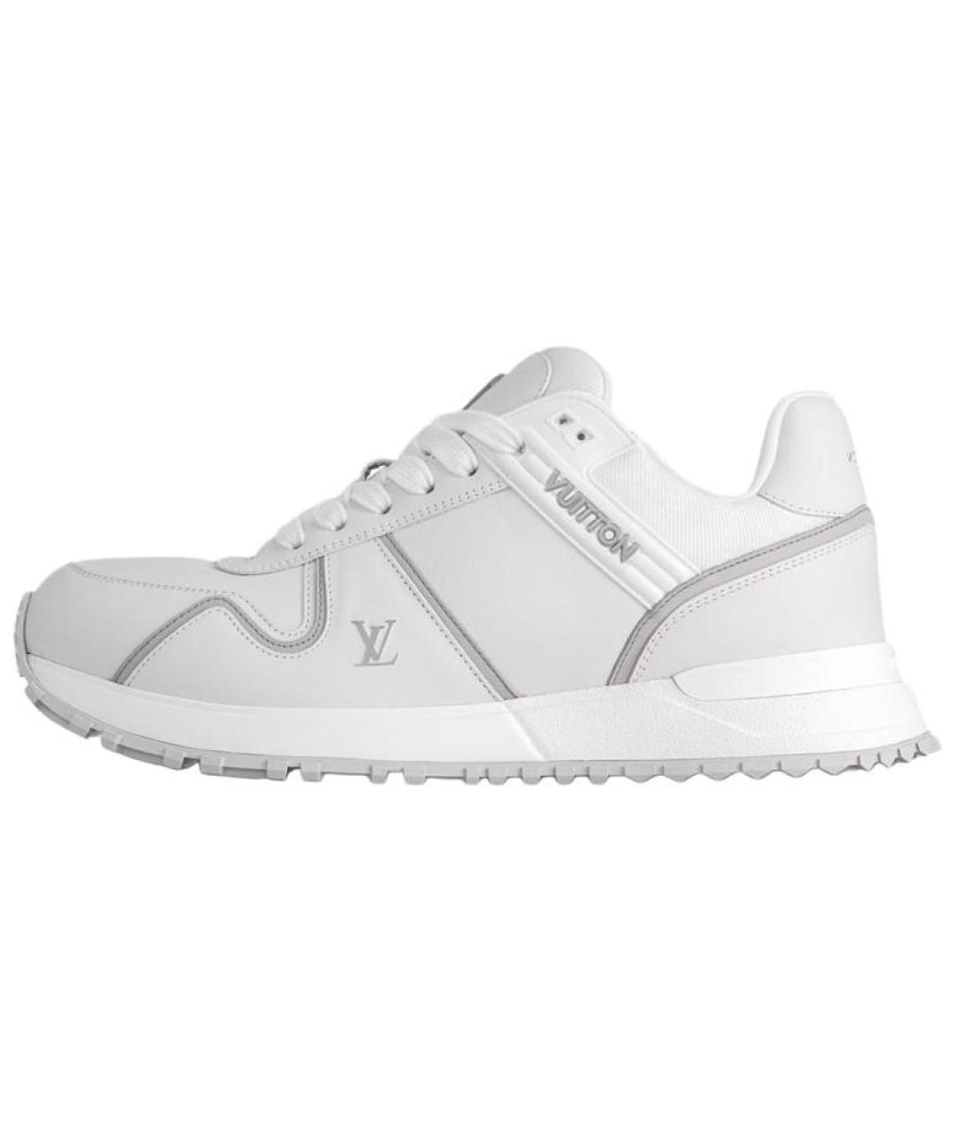 LOUIS VUITTON Белые кожаные низкие кроссовки / кеды, фото 6
