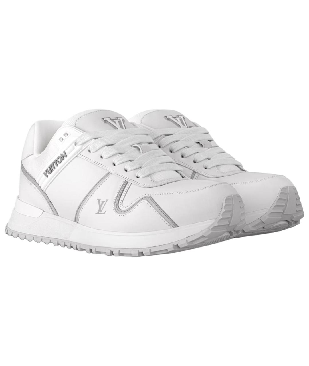 LOUIS VUITTON Белые кожаные низкие кроссовки / кеды, фото 2