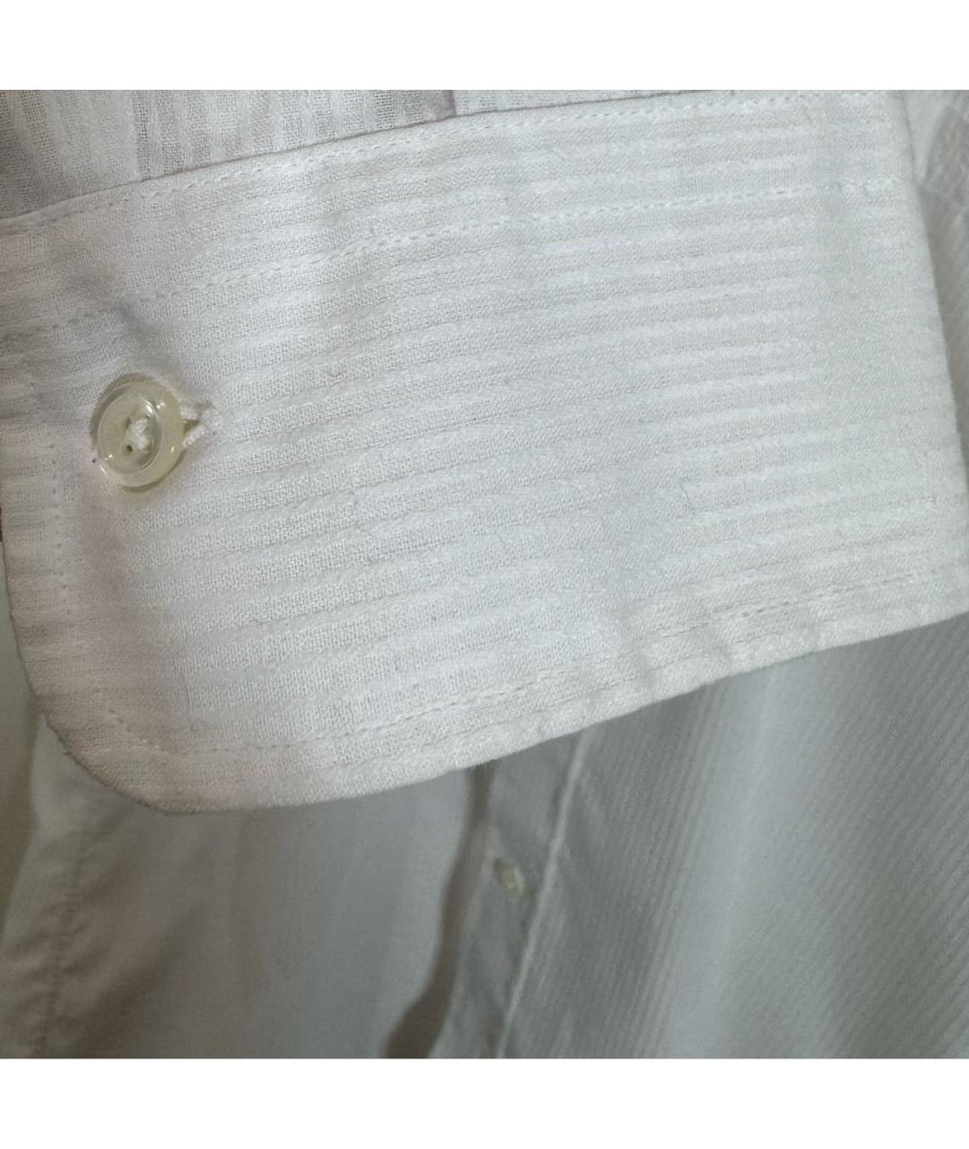 CHRISTIAN DIOR Белая хлопко-полиэстеровая классическая рубашка, фото 4